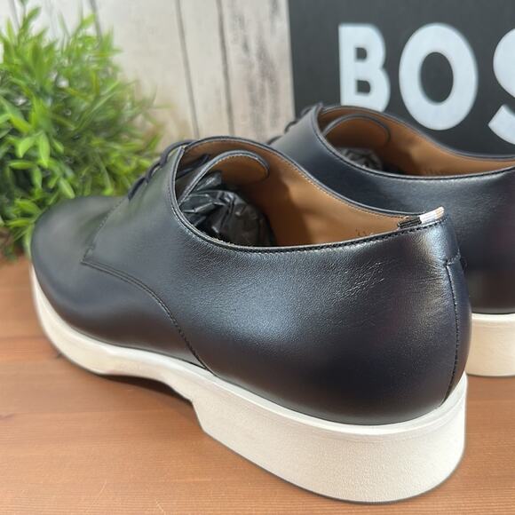 Boss Men's Jerrard Derby Leather Shoes Size 8 - Picture 6 of 10
